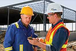 Two construction workers
