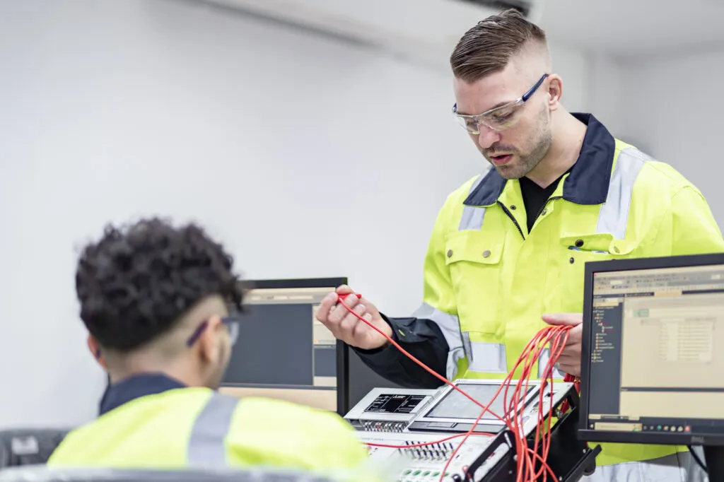 Team engineers practicing maintenance