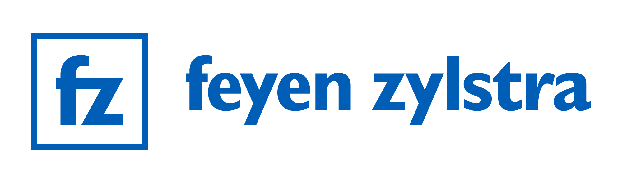 Feyen Zylstra no tagline logo lockup Primary Blue RGB